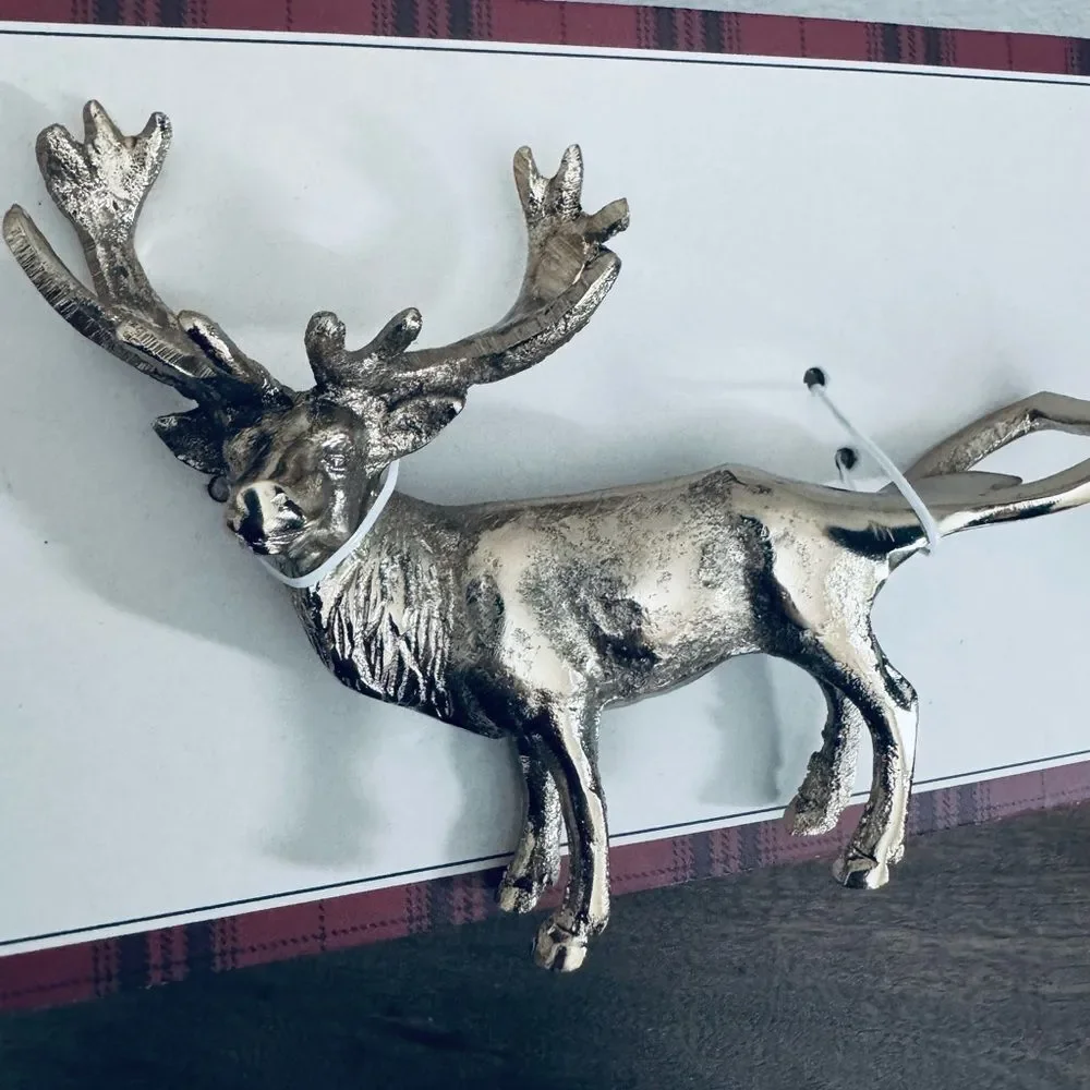 Silver Reindeer Moose Holiday Bottle Opener